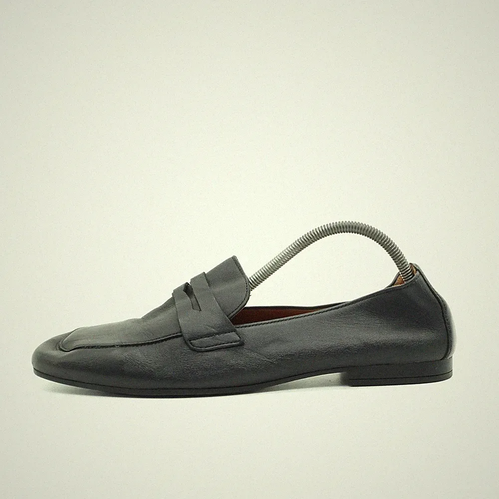 Gabor Damen penny loafer slipper schwarz leder handgefertigt classic EU 42