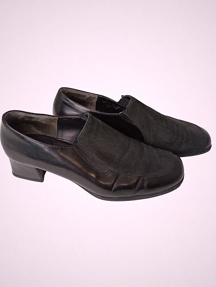 GABOR Damen Slipper Gr. 41 Schwarz Elegant Business Loafer Schuhe