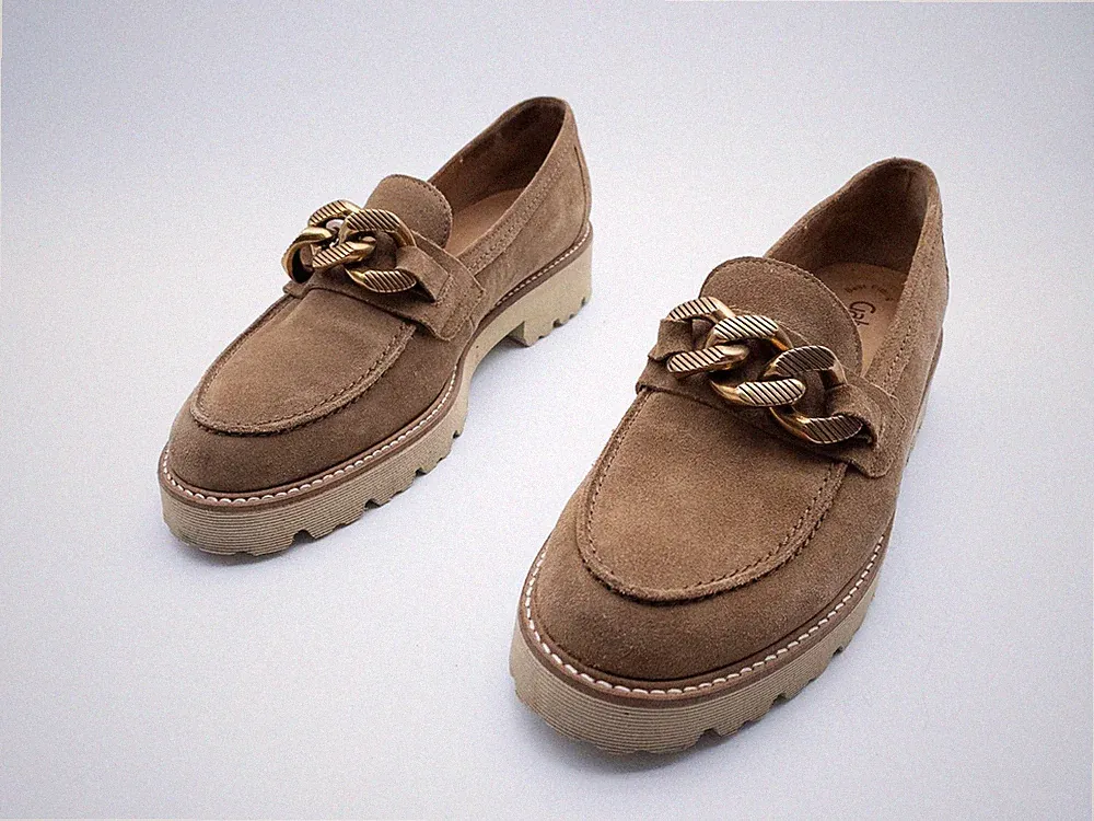 Gabor Damen Slipper Halbschuhe Loafer Leder Braun Gr. 40,5 EU Art. 41126-50