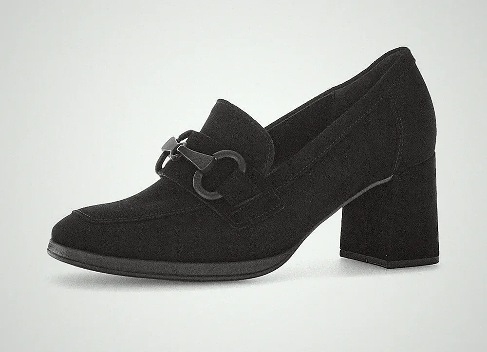 Gabor Loafer Pumps Slipper Trotteur Business Plateau schwarz modisch Leder