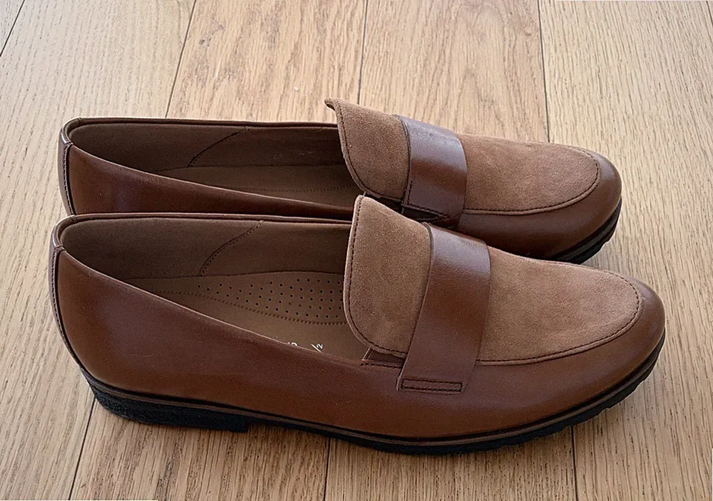 Gabor Loafer Slipper Trotteur elegant Business Braun Leder 7,5 Weite G Gr:41 NEU