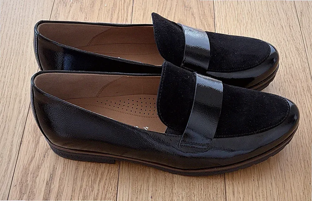 Gabor Loafer Slipper Trotteur elegant Business Leder 7,5 Weite G Gr:41 NEU
