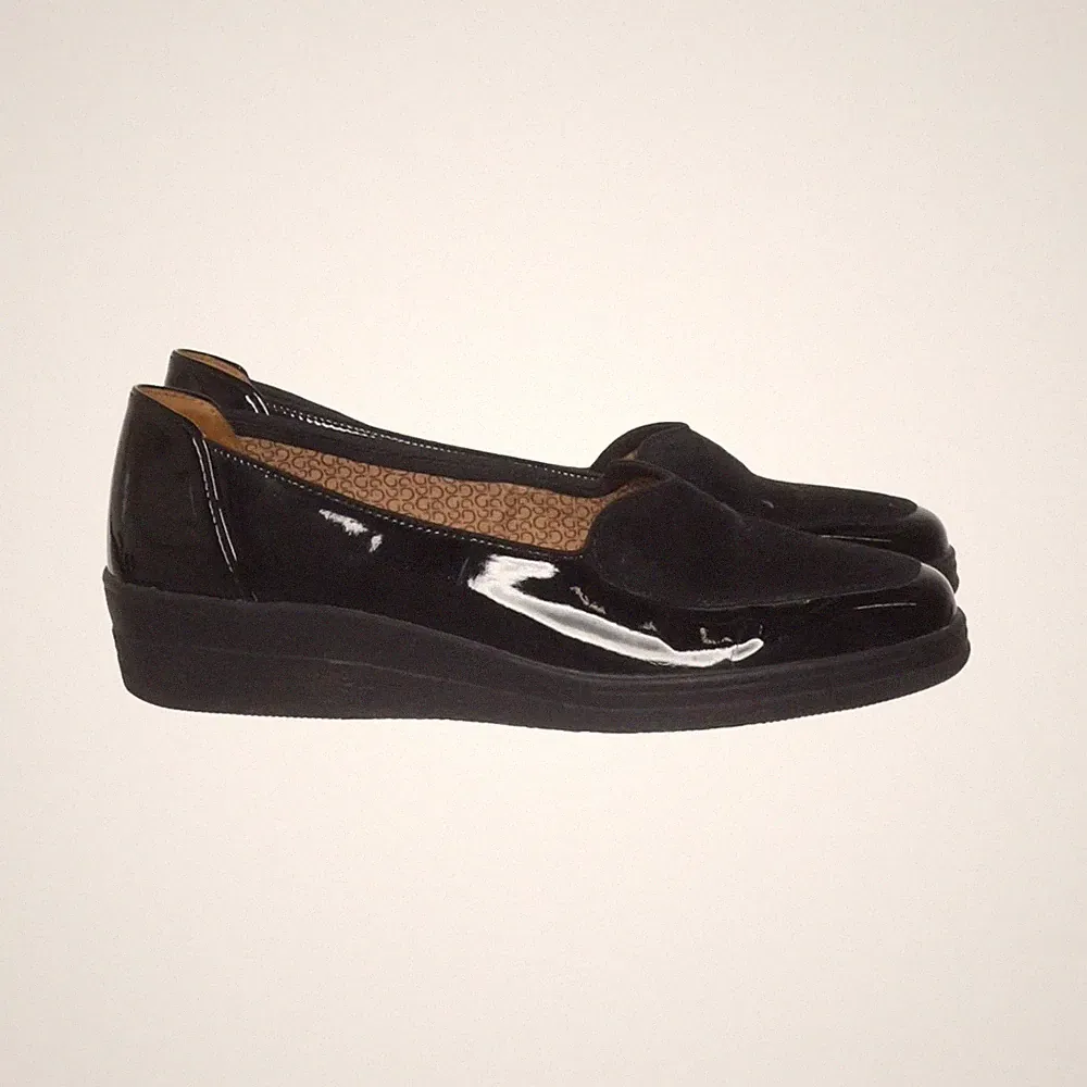 Gabor, Loafers, Größe: 36 1/2, Leder, Schwarz, Damen #BYv