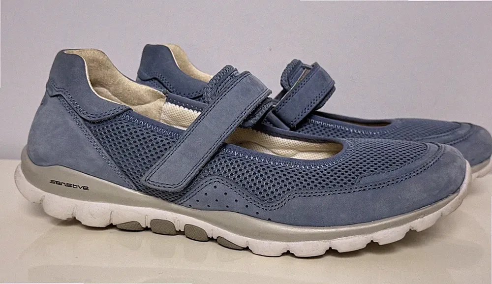Gabor Rollingsoft Ballerinas Loafer 9/43 Mary Jane Spangen Slipper Nubuk 9845
