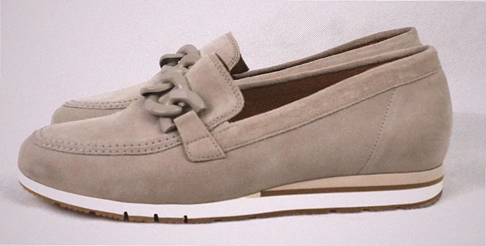 Gabor Slipper Loafer Damen Gr.40,5 (7) TOP Zustand,beige,Leder,LP125€