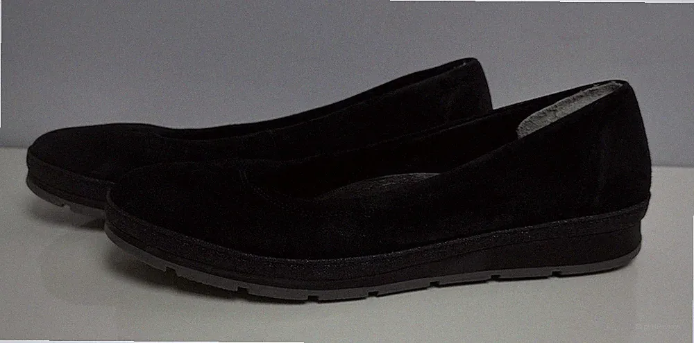 Gabor Velours Ballerinas Loafer Gr 5.5 G / 38.5 Leder Slipper Schuhe 9975