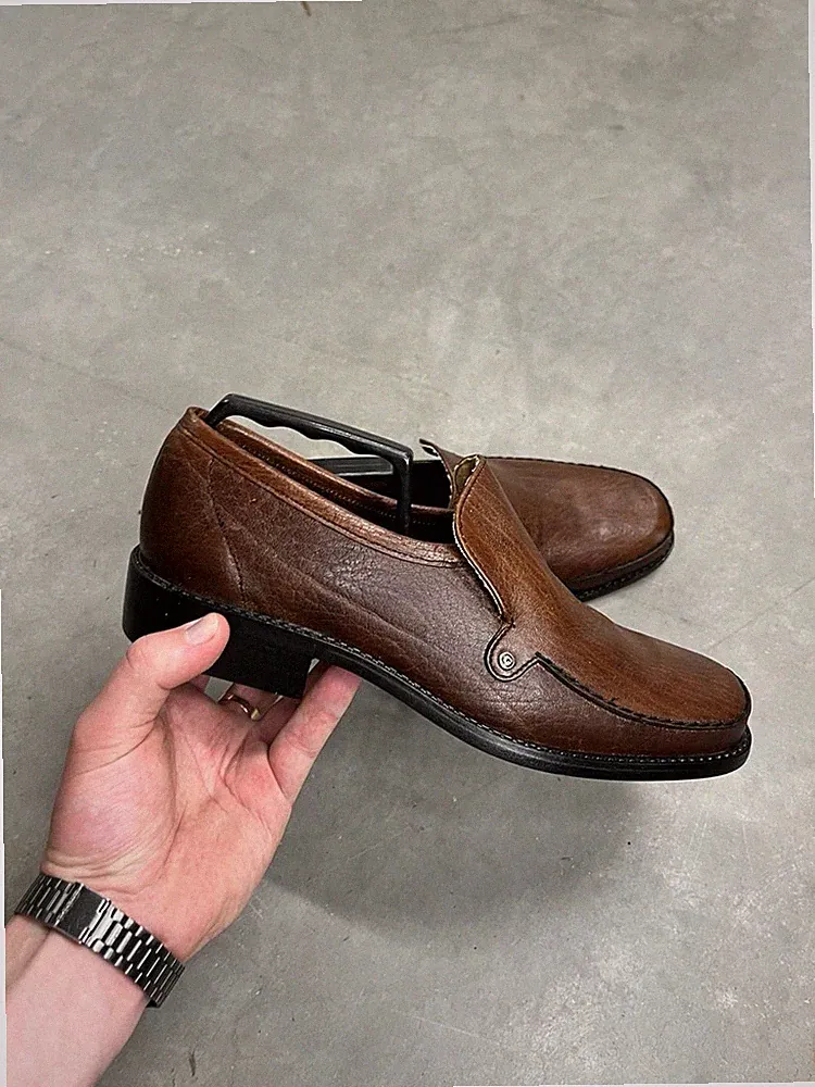 Gallus Vintage Leather Slip-On Loafer Dress Shoes Made in Western Germany