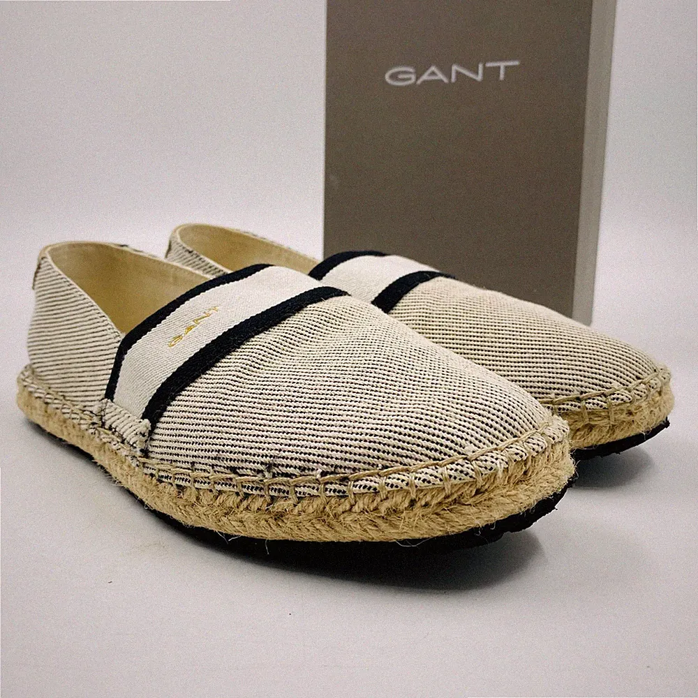 GANT Damen Beige Espadrilles Flache Loafer Slipper Schuhe EUR 36 UK 3 US 5