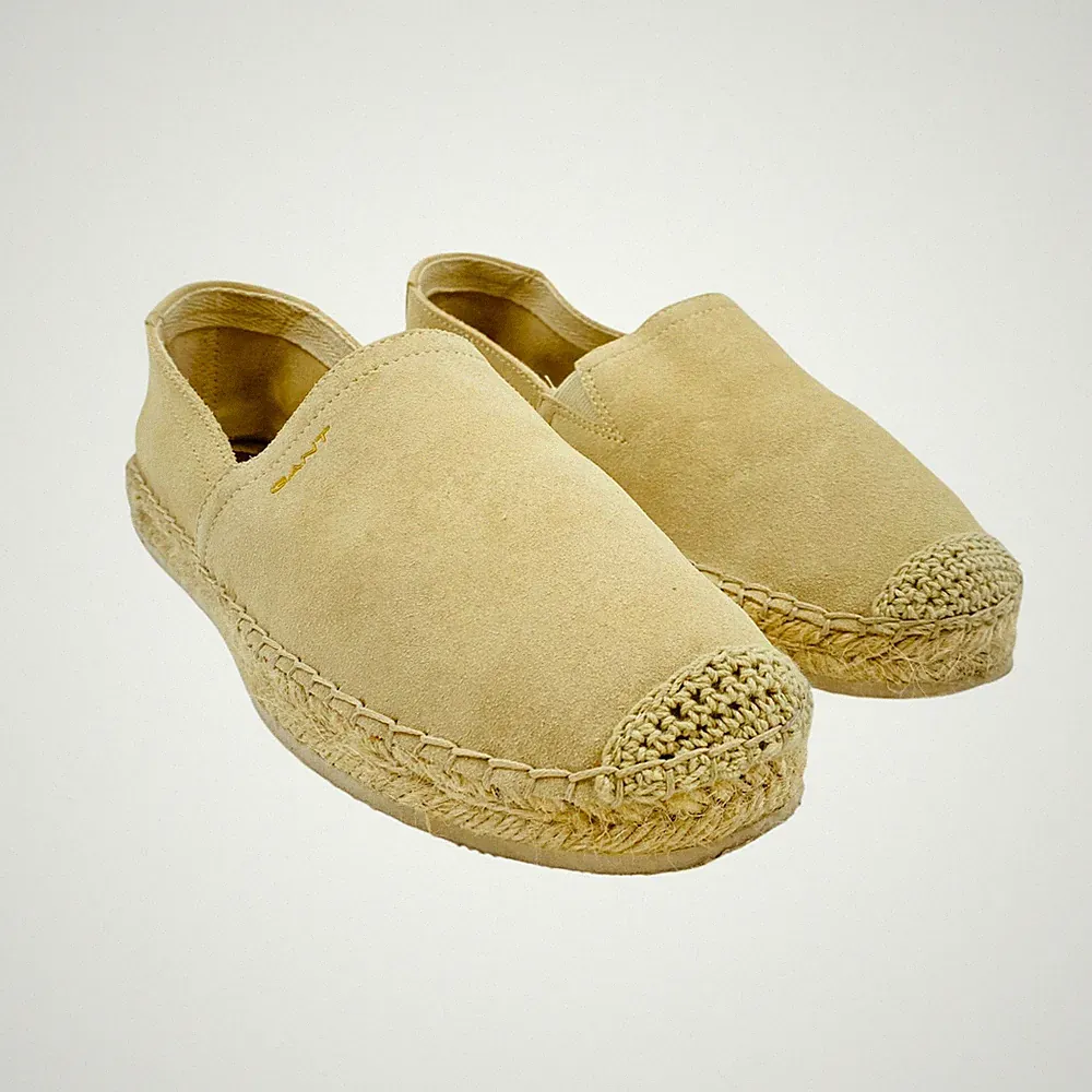 GANT Damen Beige Wildleder Espadrilles Slipper Loafer Schuhe EU 39