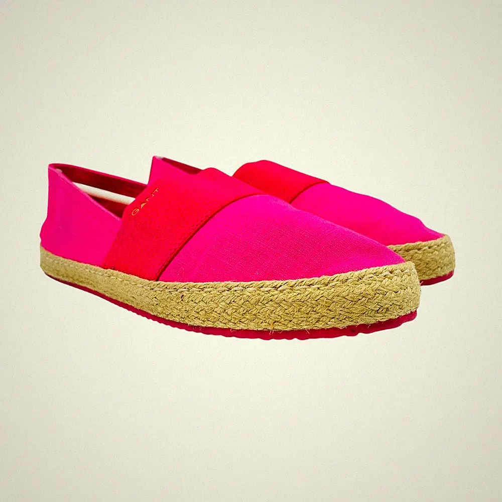 GANT Damen Pink Espadrilles Slipper Flach Loafer Schuhe EUR 40 UK 6.5 US 8.5
