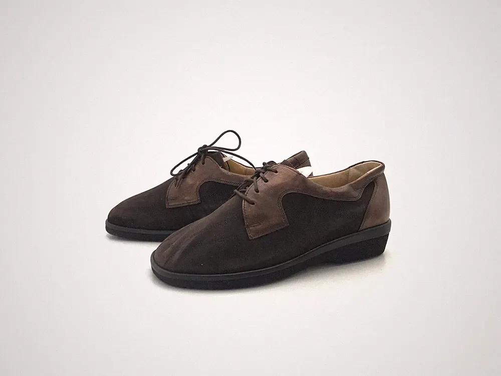 Ganter Damen Halbschuhe Schnürer Loafers Comfortschuh Braun Gr. 37,5 (UK 4,5)