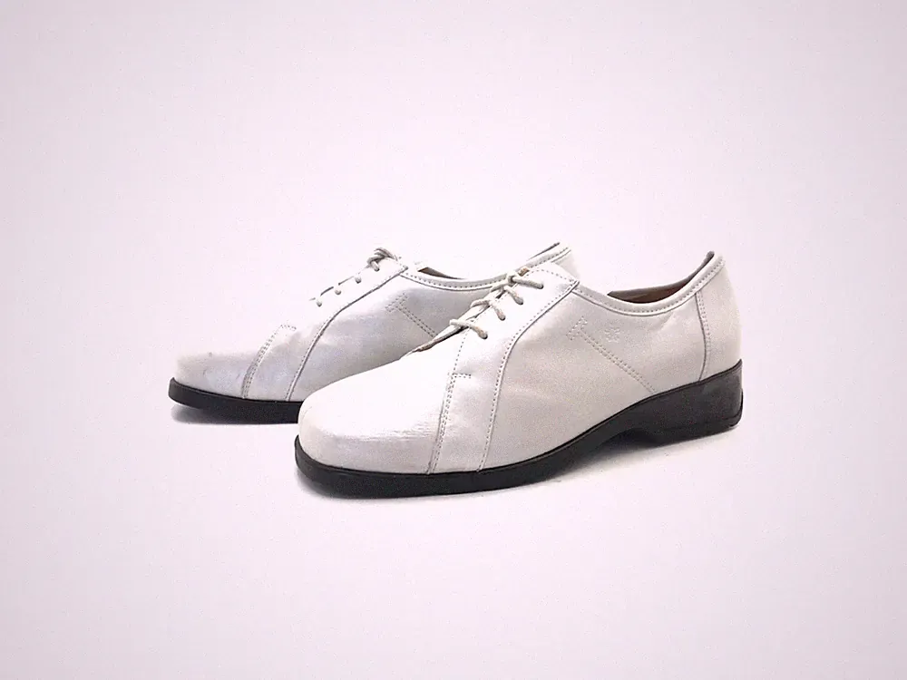 Ganter Damen Halbschuhe Schnürer Loafers Comfortschuh Weiß Gr. 37,5 (UK 4,5)
