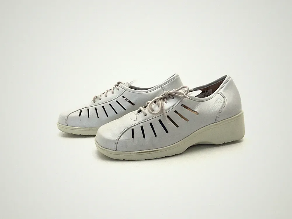 Ganter Damen Halbschuhe Schnürer Loafers Comfortschuh Weiß Gr. 37 (UK 4)