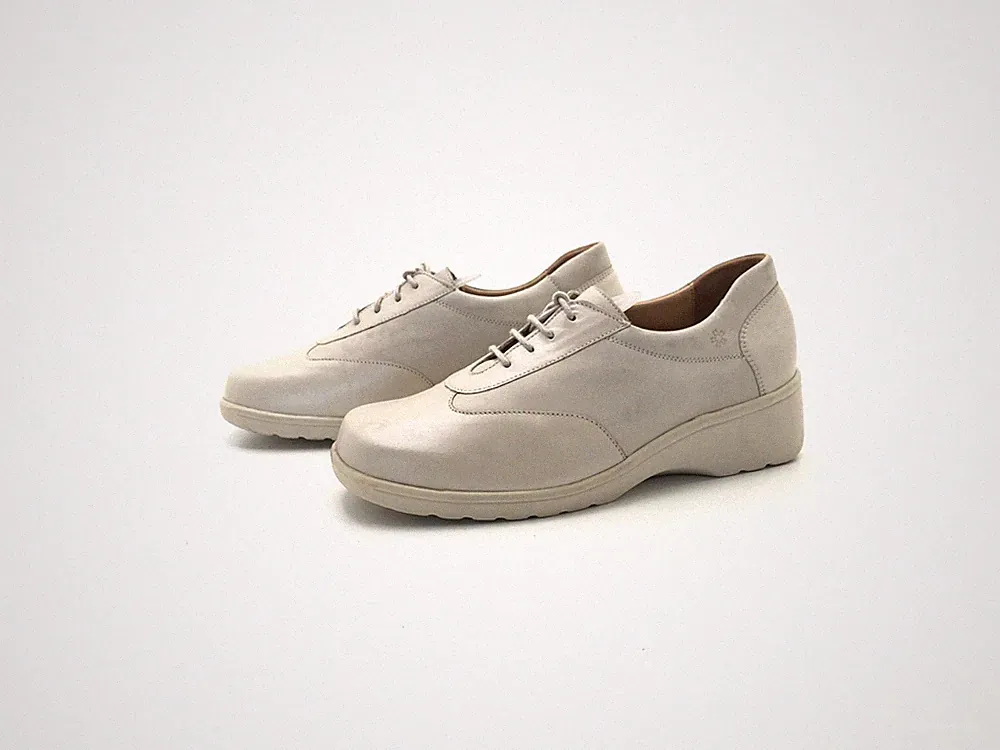 Ganter Damen Halbschuhe Schnürer Loafers Freizeitschuh Beige Gr. 37,5 (UK 4,5)