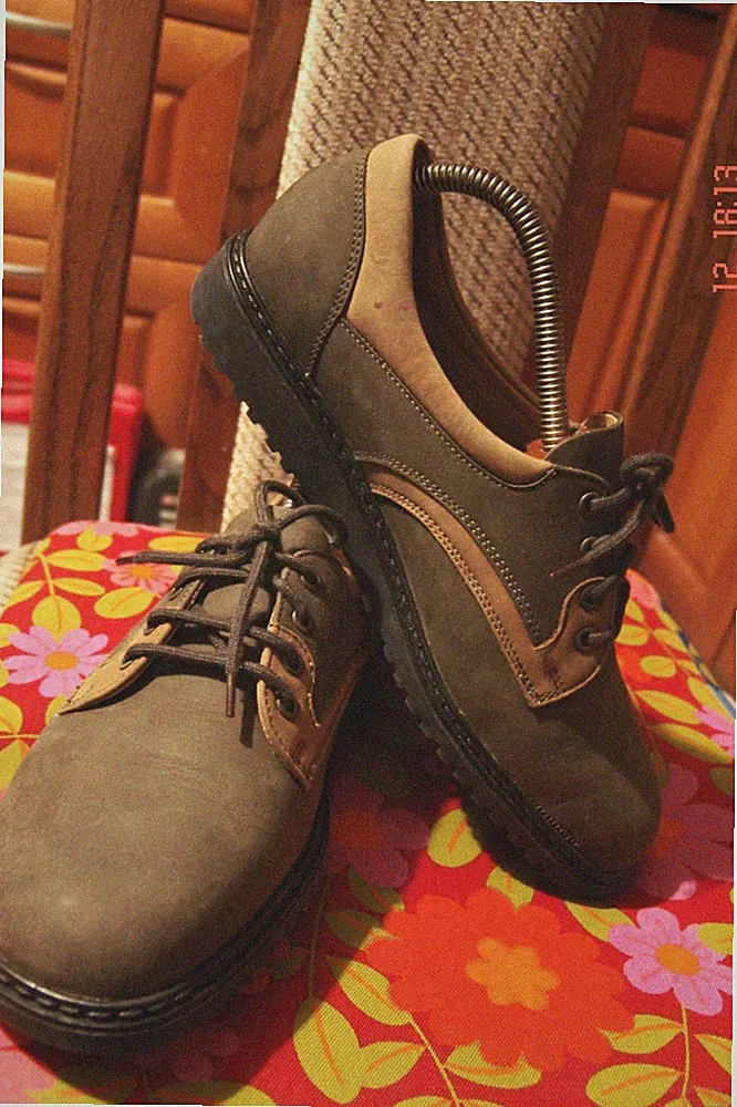 GANTER Schnürschuhe Loafers Wedges Boots Kork-Einlagen eLeder 38 Khaki neuwertig