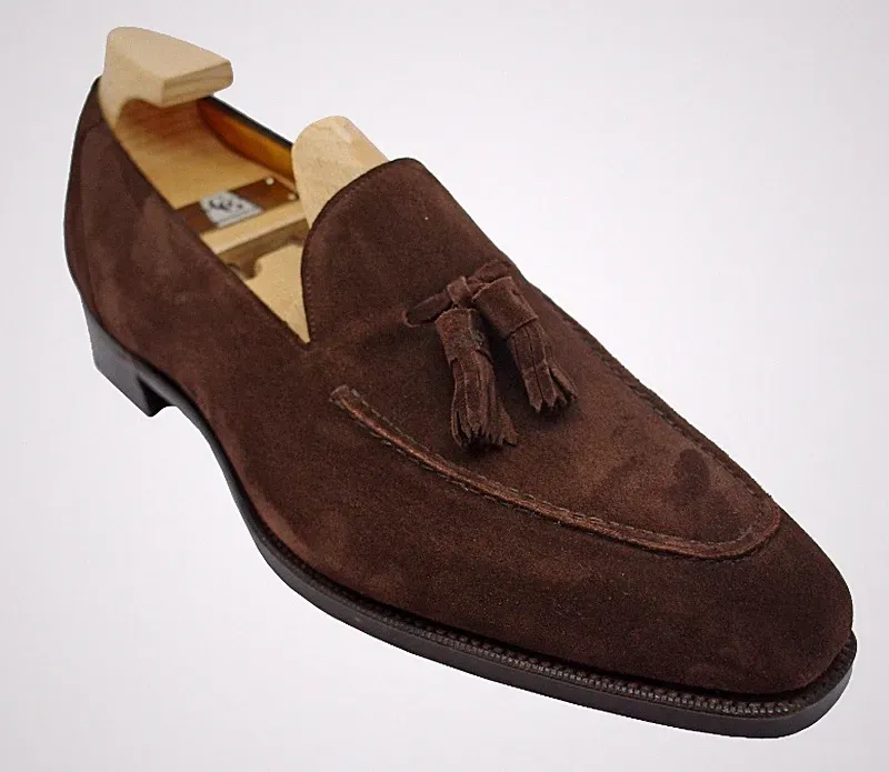 GAZIANO & GIRLING CORNICHE HALBSCHUHE AUS MAULWURF WILDLEDER