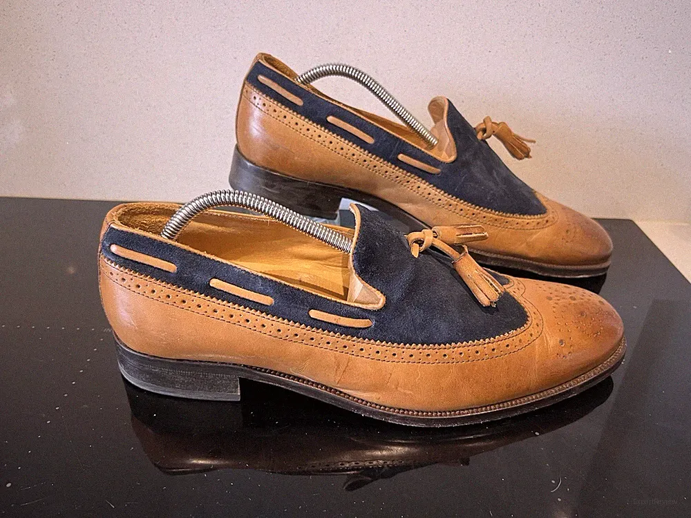 Gee Ricci Tan/navy Tassel Loafers Men’s UK 9 EU 43,5