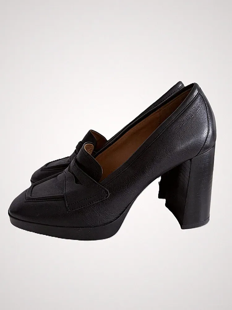 Geox D Teulada Leder-Loafer, Halbschuhe schwarz Größe 40