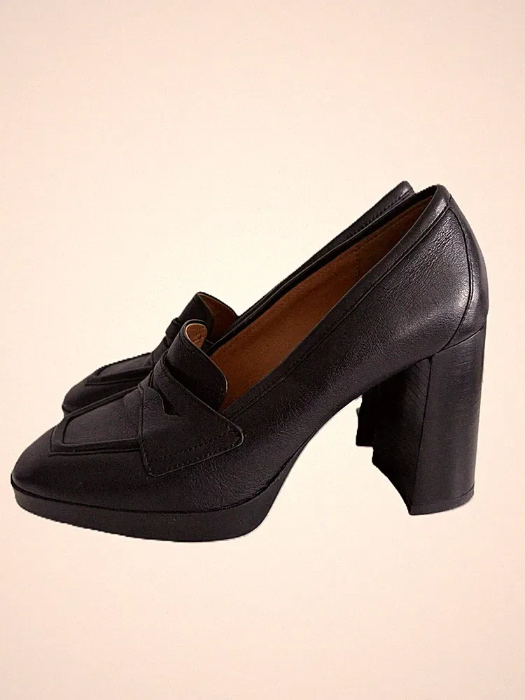 Geox D Teulada – Leder-Loafer Halbschuhe schwarz Größe 40