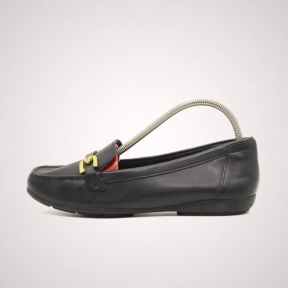 Geox Damen Loafer EU 36 Respira Schwarz Leder Atmungsaktiv Mokassins