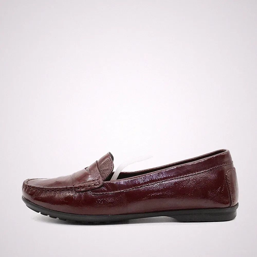Geox Damen Loafer EU 39.5 Respira Penny Bordeaux Klassisch