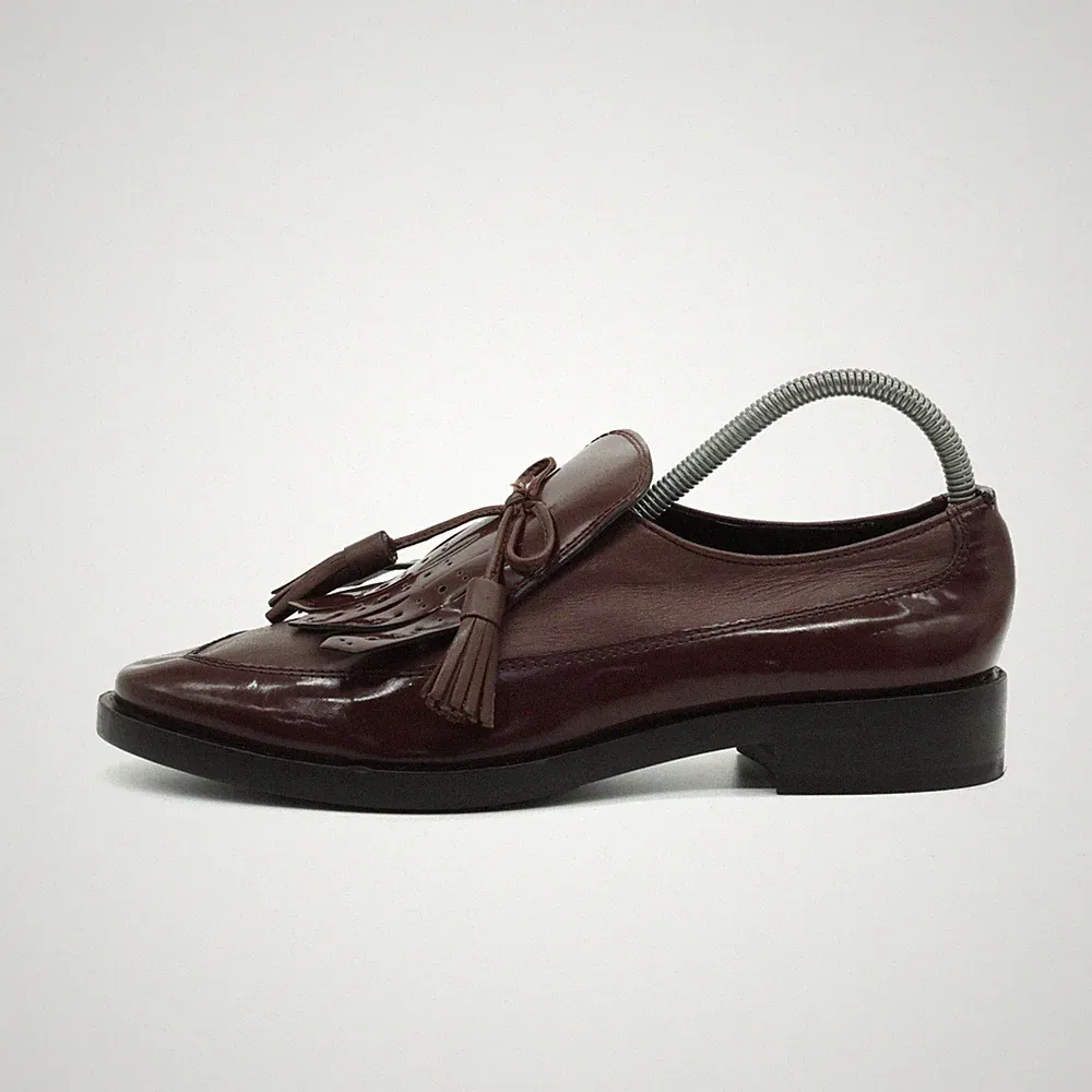 Geox Damen loafer slipper bordeaux leder low-top damenschuhe EU 36
