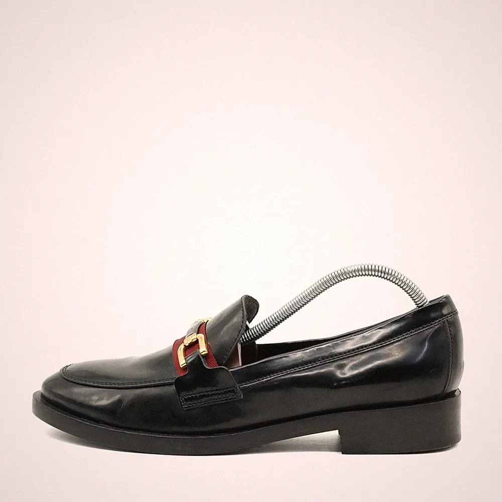 Geox Damen Respira D842UA 2047 Loafer Schwarz Echtleder Niedrig Business EU 38,5