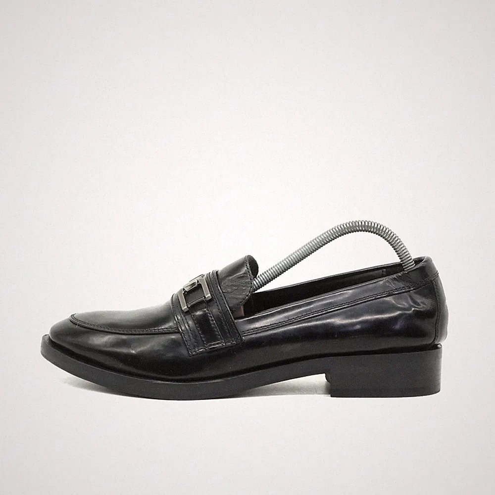 Geox Damen Respira Loafer Schwarz Leder Low-Top Atmungsaktiv Klassisch EU 39