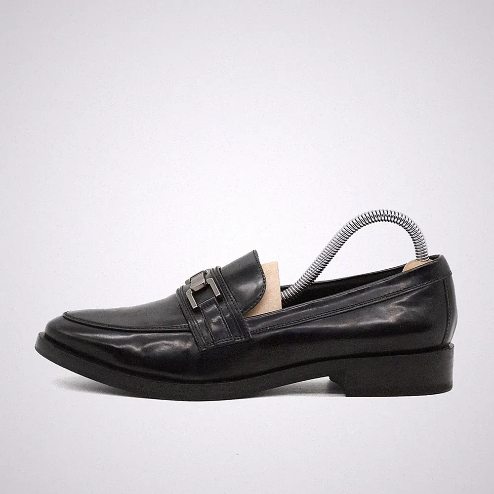 GEOX Herren Respira Loafer Slipper Schwarz Leder Atmungsaktiv EU 41