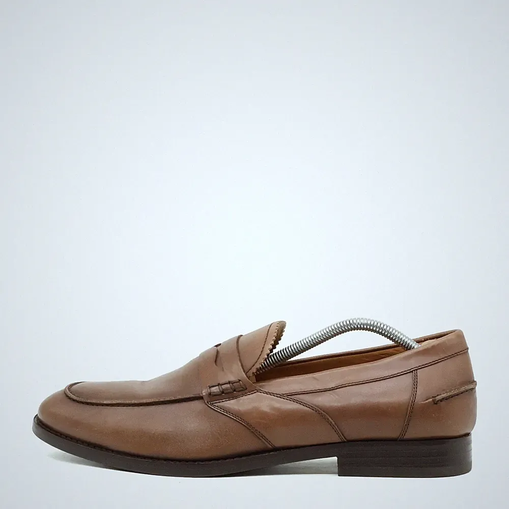 Geox Herren U62E3A Slipper Braun Leder Atmungsaktiv Respira Loafer EU 45