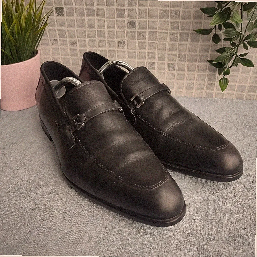 Geox iacopo Wide ABX wasserdichte Herren Halbschuhe. UK Größe 10, EU 44. Leder schwarz