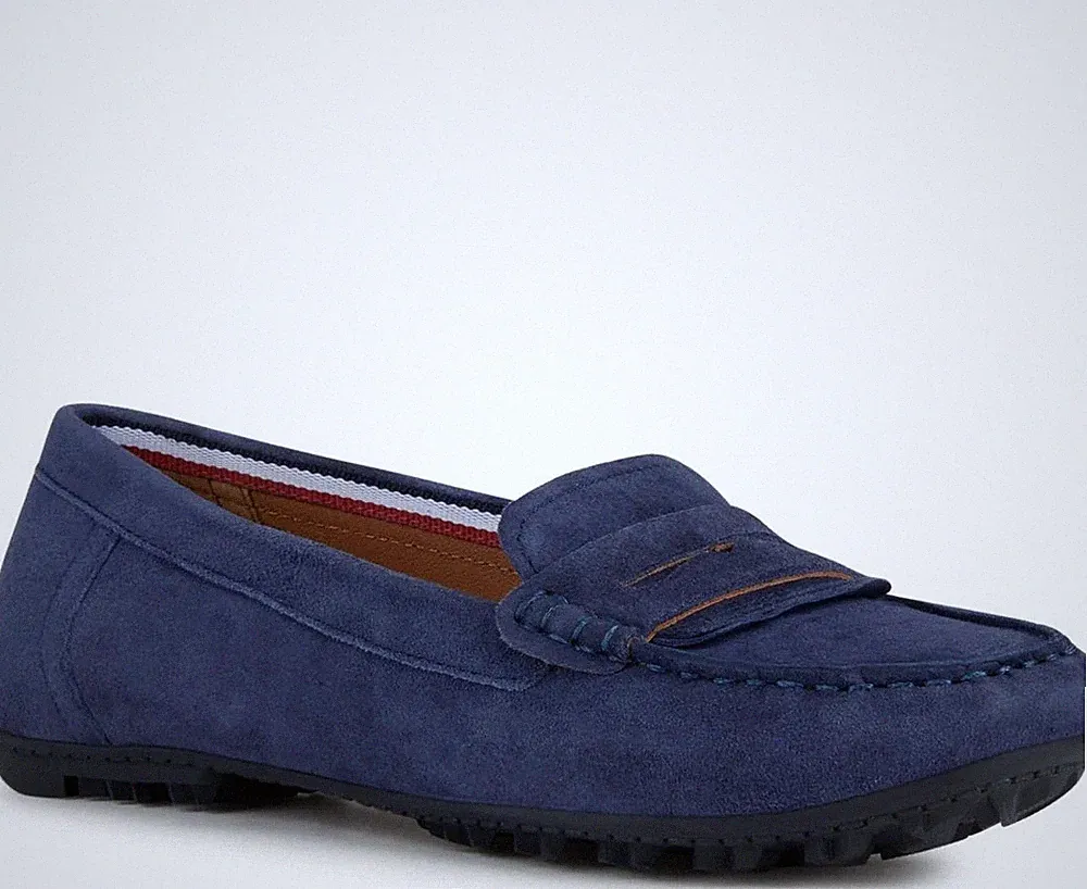 Geox Kosmopolis Damen Blaue Wildleder Loafer Freizeit D35RCA00021C4002