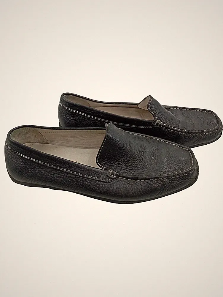 Geox Loafer Herren Schwarz Leder Gr. 43