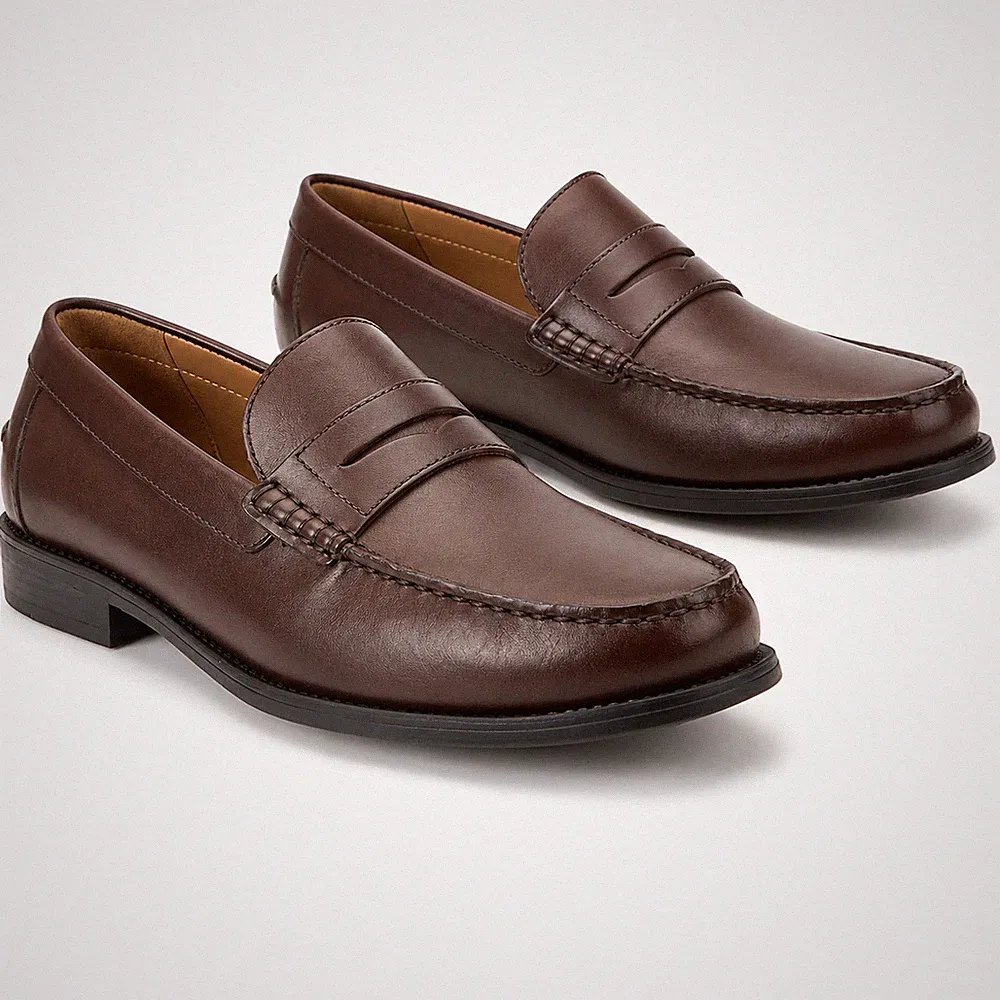 GEOX New Damon Herren Loafer Braun Leder Slipper Mokassin Elegant Business✅