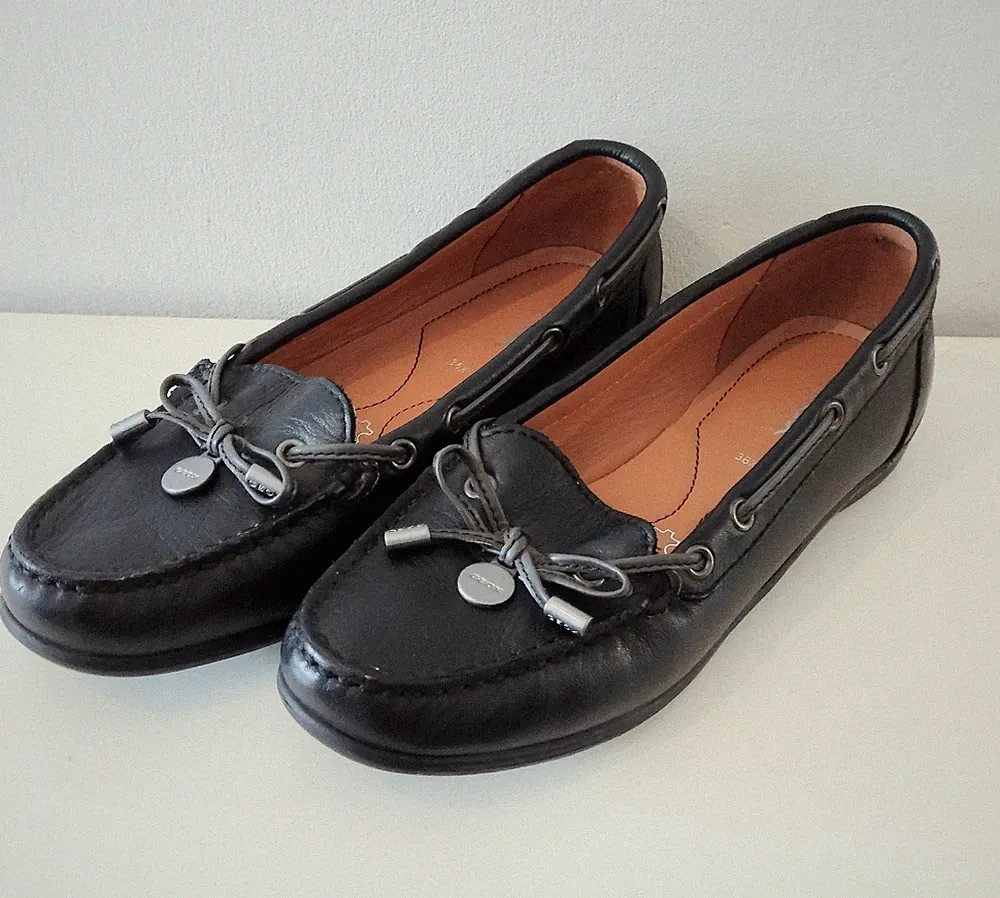 Geox Respira schwarze Halbschuhe 3,5 UK