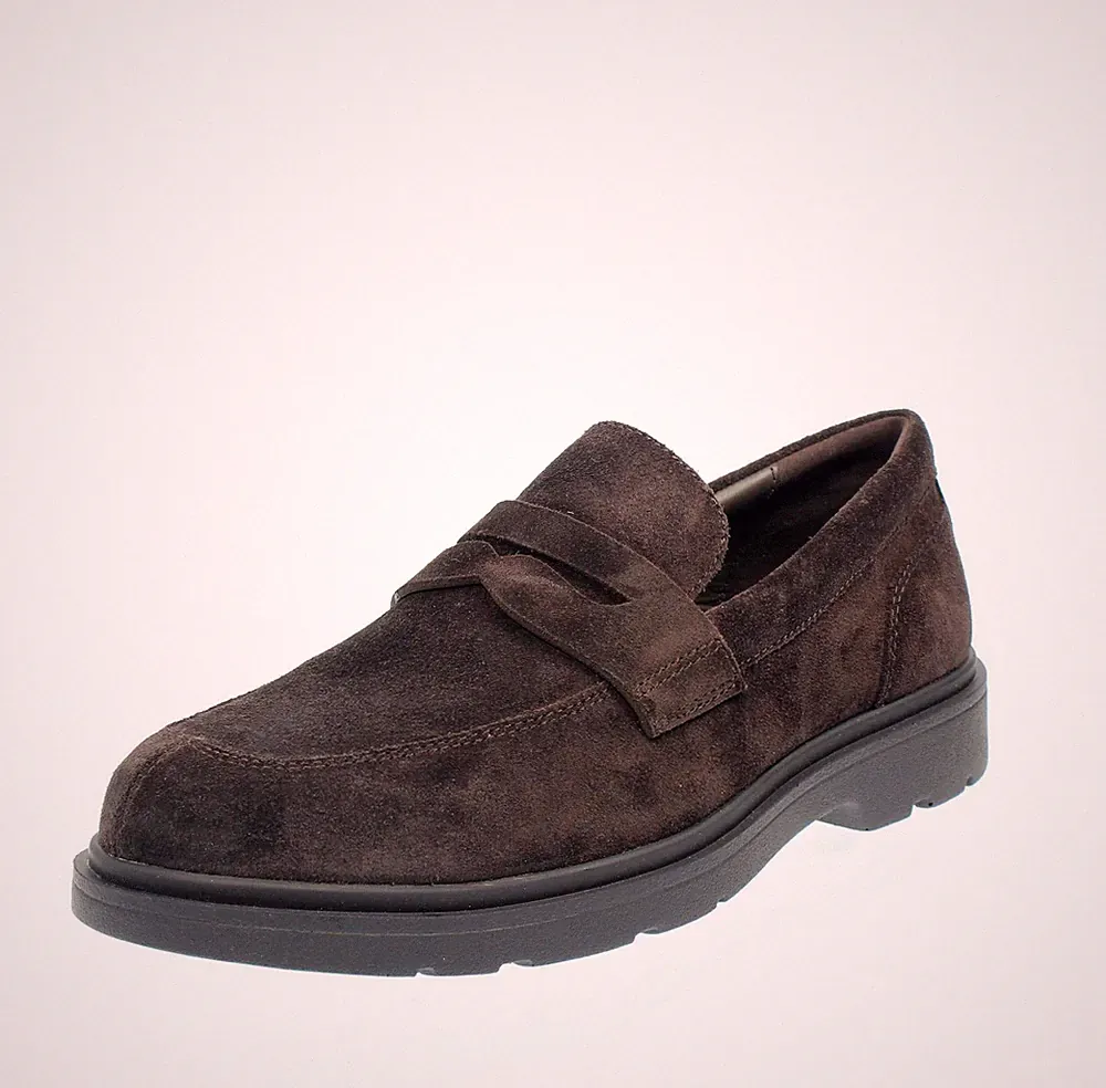 Geox Spherica - braune Wildleder Halbschuhe - Herren Schuhe Halbschuhe