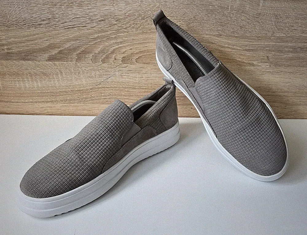 Geox U Tayrvin B Slip-On Sneaker Veloursleder Loafer Mokassin Slipper 9,5 = 44