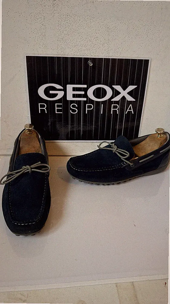 Geox Uomo Mocassino Leder Schuhe Größe UK 7,5 EU 41,5
