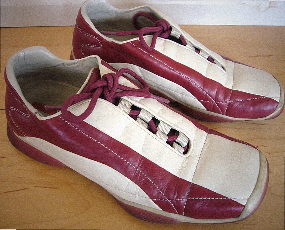 🧡👟 gepflegte Prada Halbschuhe Leder Loafer*Natur/Rot*Gr.37,5