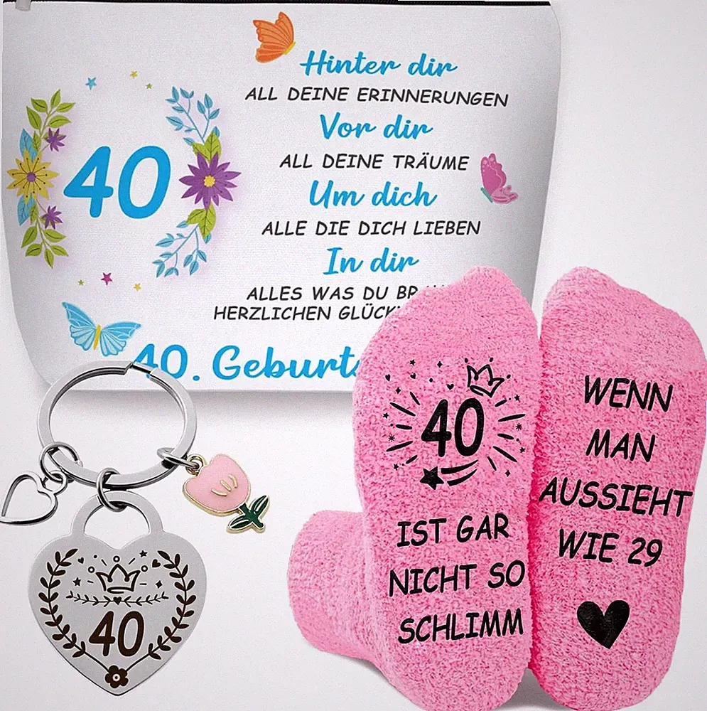 Geschenk 40 Geburtstag Frauen Geschenke für Frauen Geburtstag, Socken
