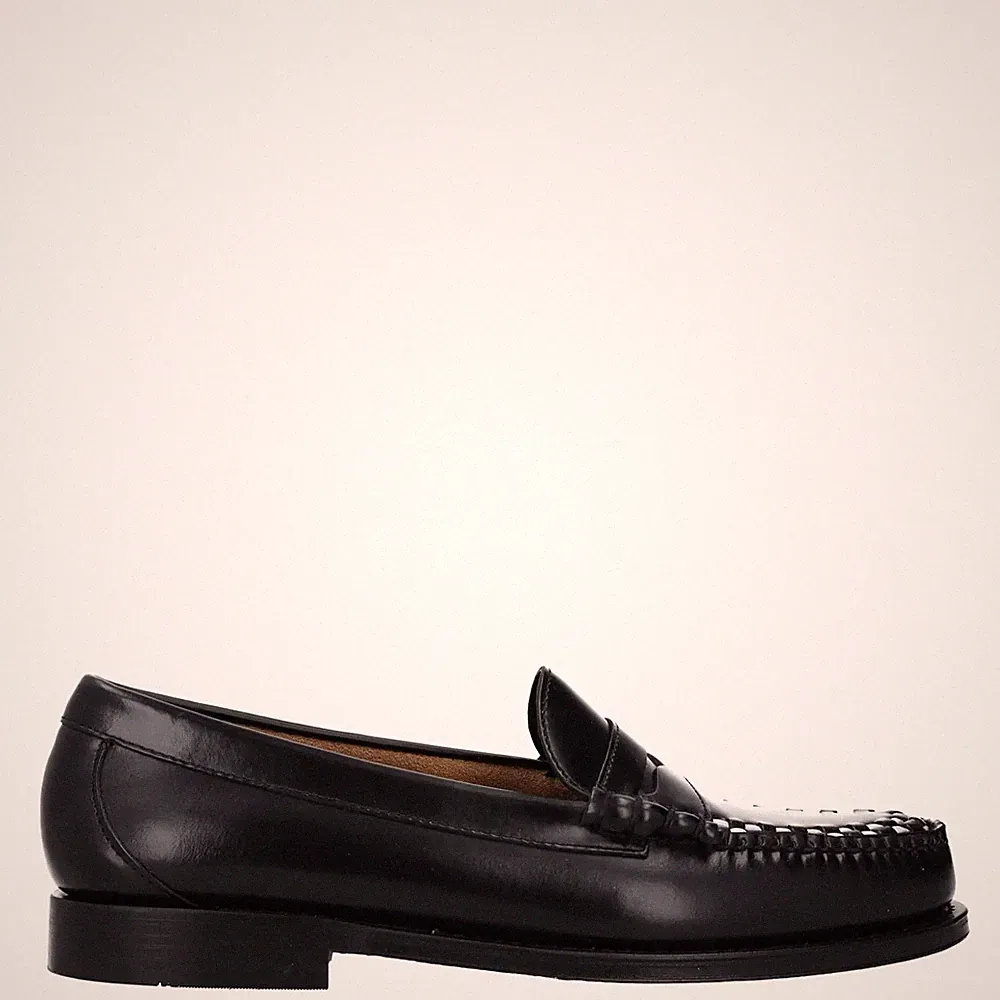 GH BASS Herren Weejun Heritage Larson Weave Halbschuh Schwarz Weiß EU 44,5 UVP 245