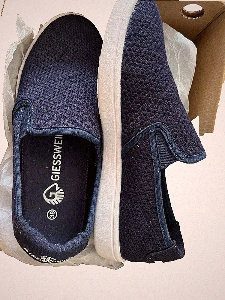 GIESSWEIN Gr 38 Wood Sneaker Loafer Slipper Ocean Blue NEU MIT KARTON