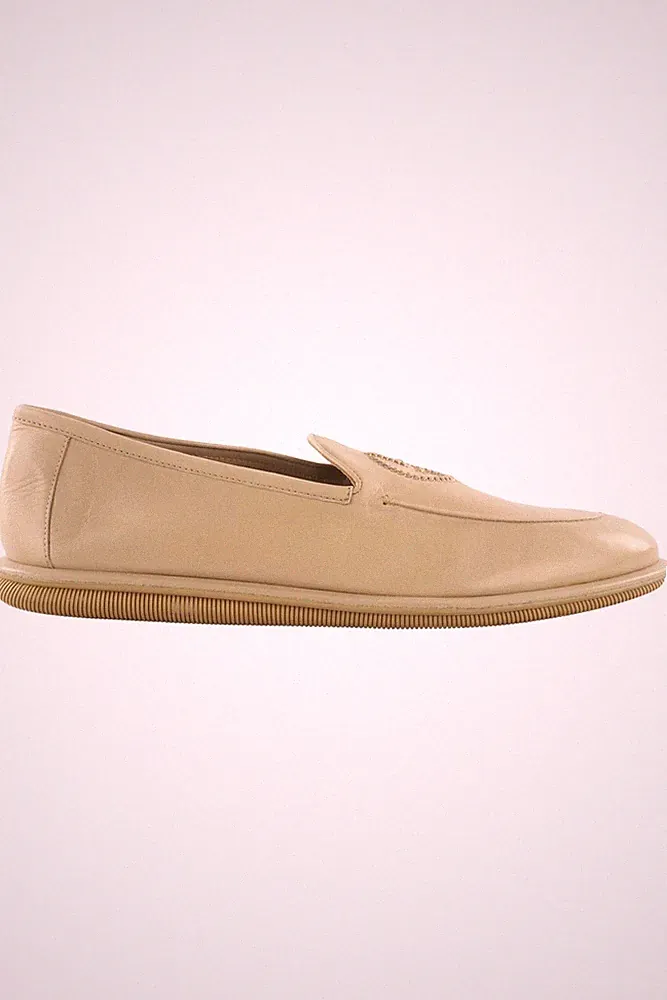 GIORGIO ARMANI BEIGE HERREN LEDER HALBSCHUHE EU 42 UK 8 US 9