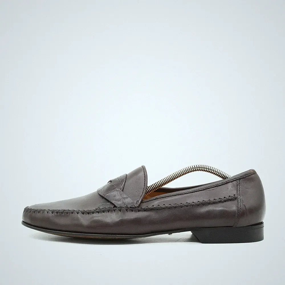 Giorgio Brutini Herren Loafer EU 44,5 Penny Braun Leder Handgefertigt