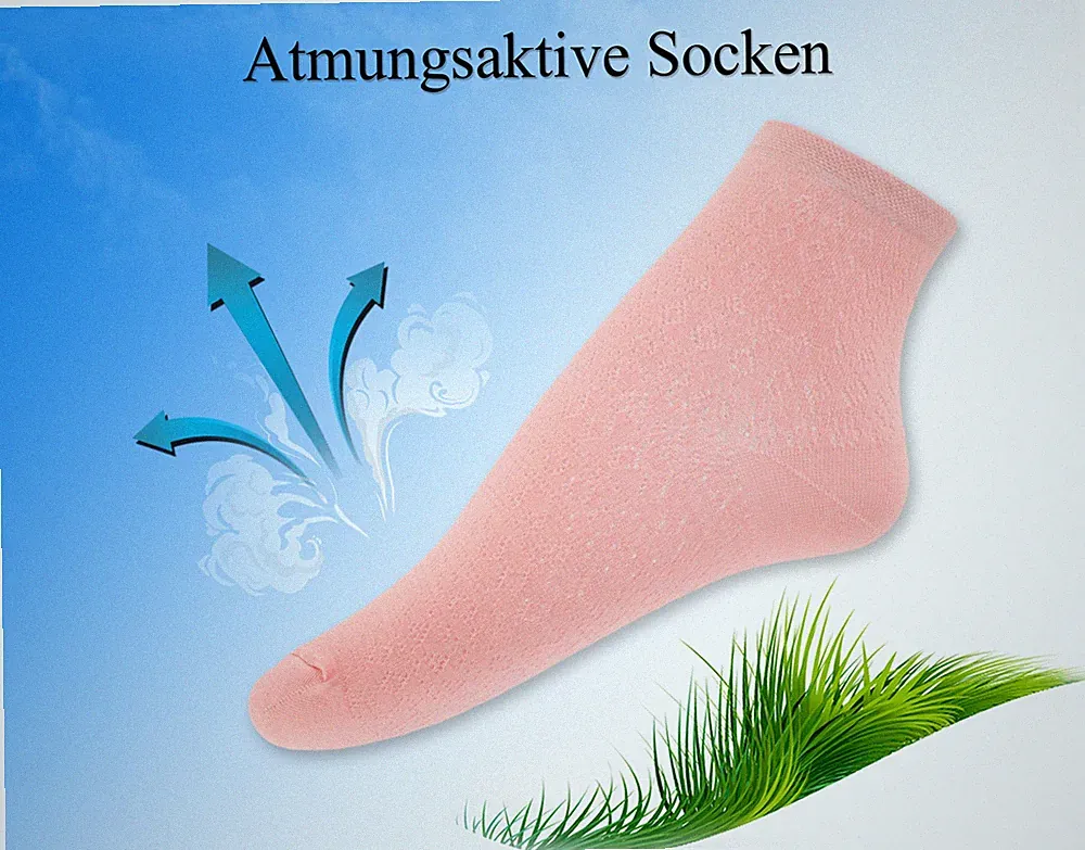 Giulia 5 Paar atmungsaktive Socken Damen Halbsocken