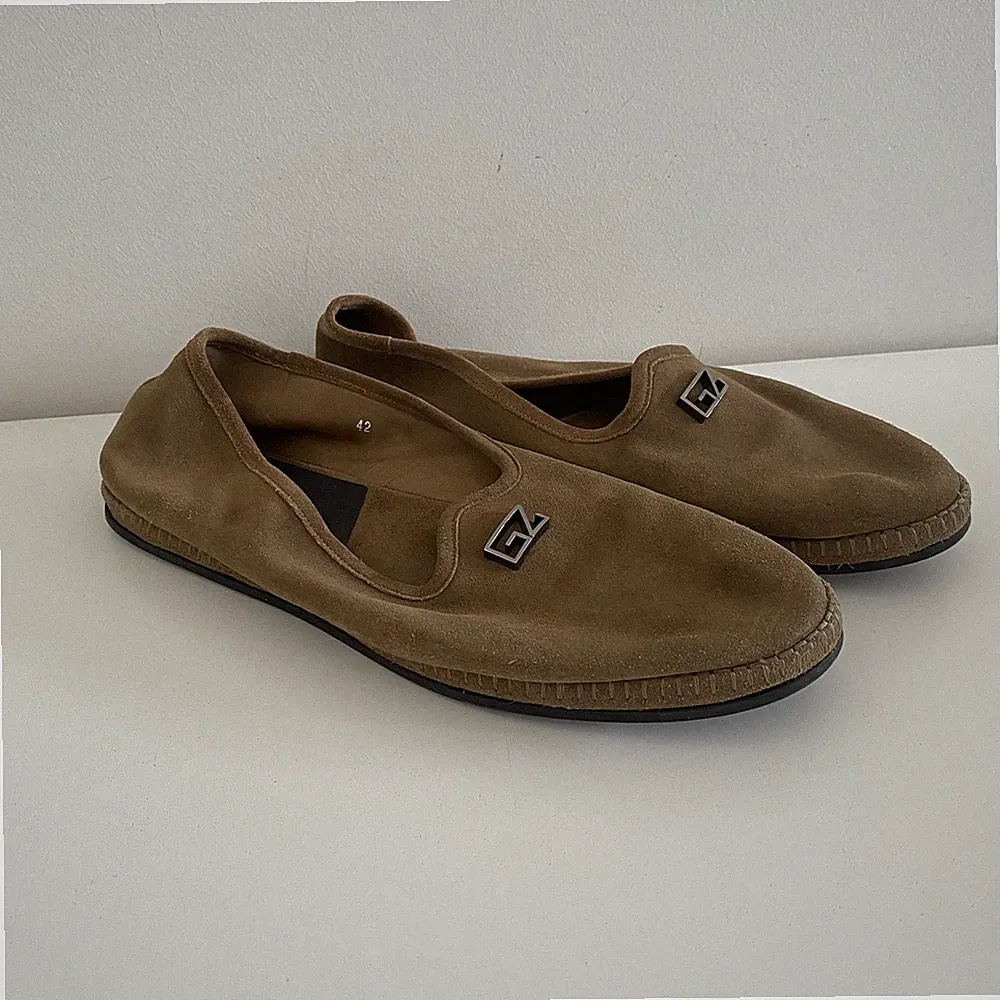 Giuseppe Zanotti Wildleder Slipper Halbschuhe Herren 42 US9 UK8 Hellbraun Lux...