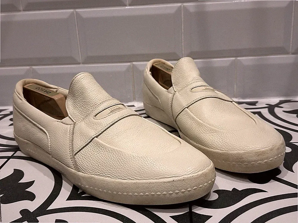 Globe Liaizon Herren Creme Leder Skateboarding Halbschuhe UK Größe 13 EU 48