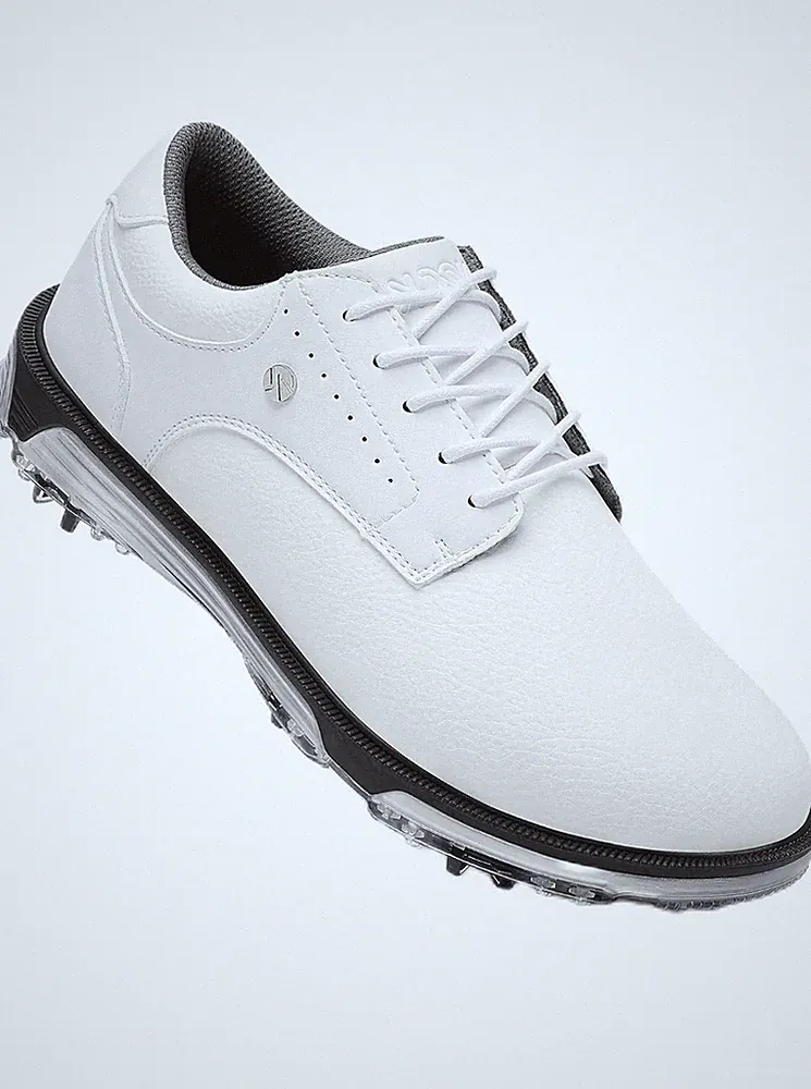 Golfschuhe mit Stacheln für Herren atmungsaktiv bequem, weiß EU47