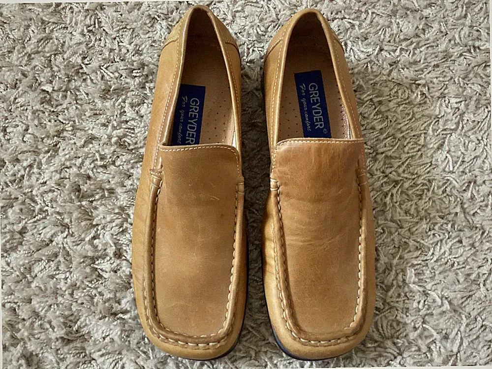 GREYDER Herren Schuhe Echt Leder Gr.41 Neu Mokassin wie Classic Loafer Slipper