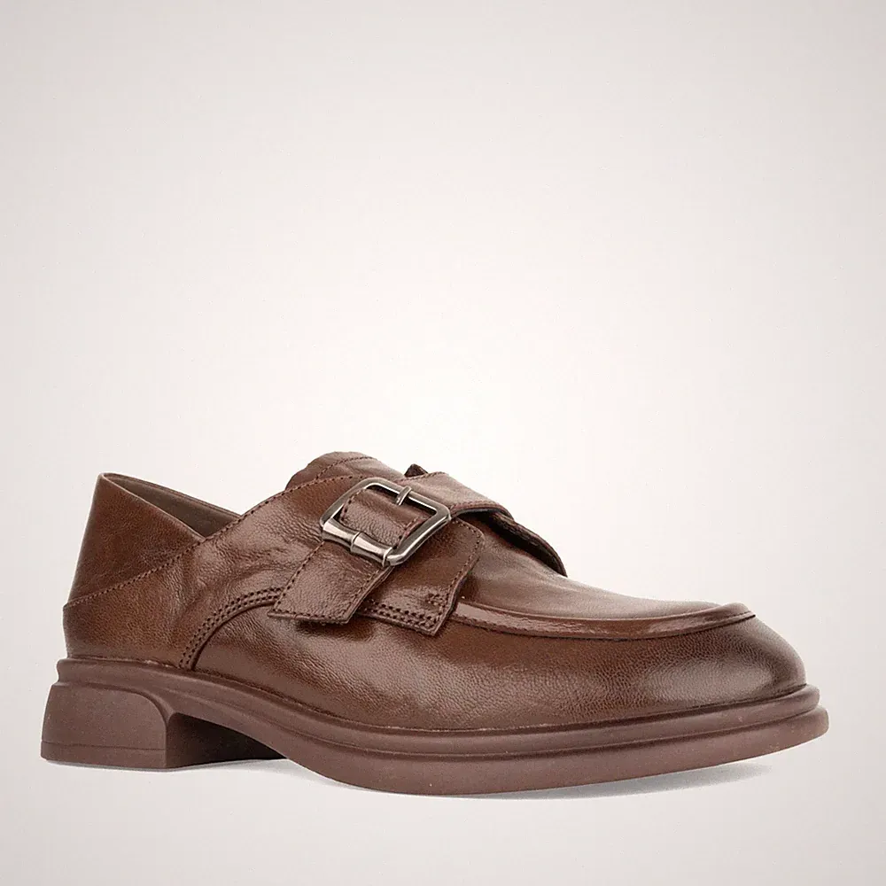 Grüner Schuhe Munich Damen Braune Leder Loafer Freizeit GRU6594-25206